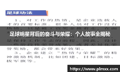 足球明星背后的奋斗与荣耀：个人故事全揭秘